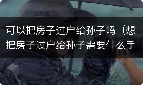 可以把房子过户给孙子吗（想把房子过户给孙子需要什么手续）