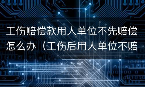 工伤赔偿款用人单位不先赔偿怎么办（工伤后用人单位不赔偿怎么办）