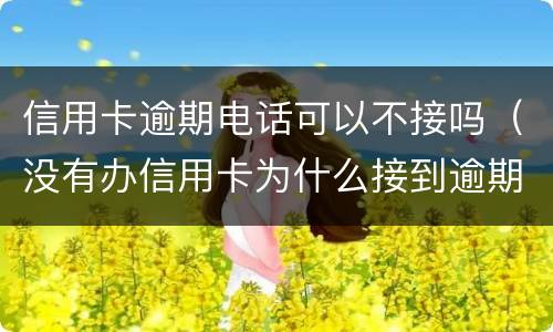 信用卡逾期电话可以不接吗（没有办信用卡为什么接到逾期电话）
