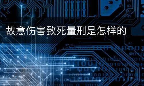 故意伤害致死量刑是怎样的