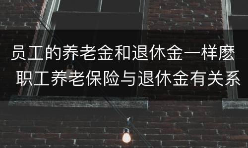 员工的养老金和退休金一样麽 职工养老保险与退休金有关系吗