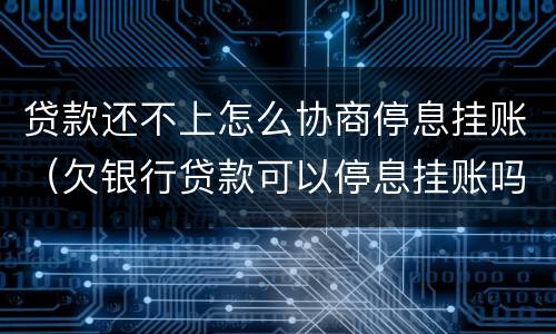 贷款还不上怎么协商停息挂账（欠银行贷款可以停息挂账吗）