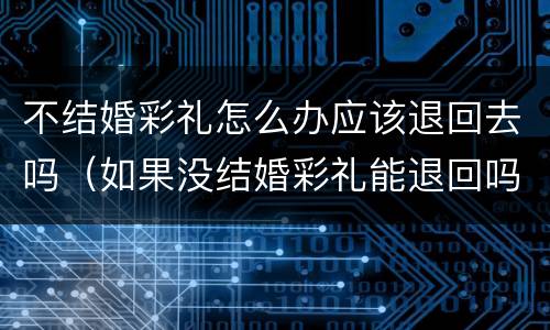 不结婚彩礼怎么办应该退回去吗（如果没结婚彩礼能退回吗）
