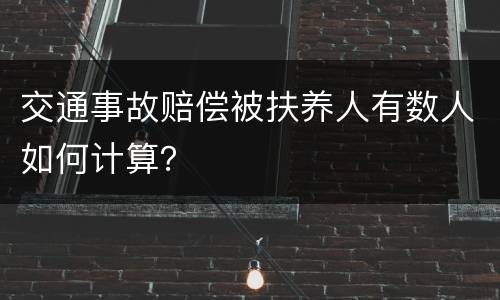 交通事故赔偿被扶养人有数人如何计算？