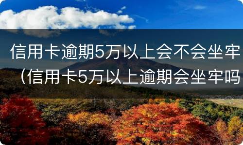 信用卡逾期5万以上会不会坐牢（信用卡5万以上逾期会坐牢吗）
