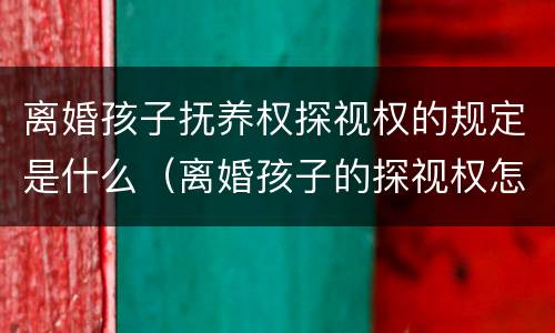 离婚孩子抚养权探视权的规定是什么（离婚孩子的探视权怎么规定的）