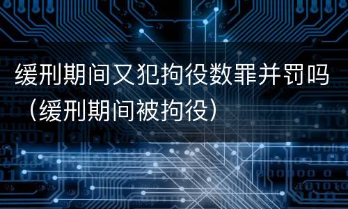 缓刑期间又犯拘役数罪并罚吗（缓刑期间被拘役）