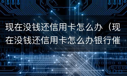 现在没钱还信用卡怎么办（现在没钱还信用卡怎么办银行催款）