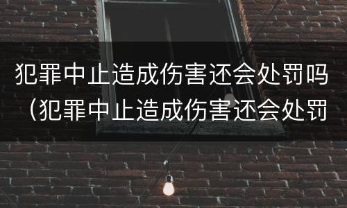 犯罪中止造成伤害还会处罚吗（犯罪中止造成伤害还会处罚吗知乎）