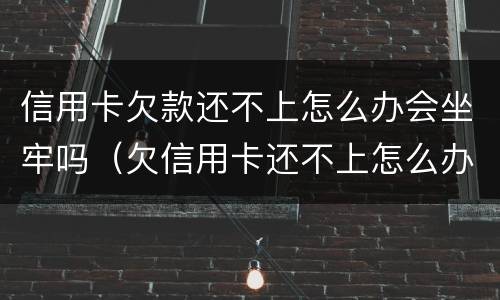 信用卡欠款还不上怎么办会坐牢吗（欠信用卡还不上怎么办会不会坐牢）