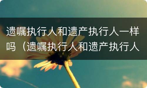 遗嘱执行人和遗产执行人一样吗（遗嘱执行人和遗产执行人一样吗）