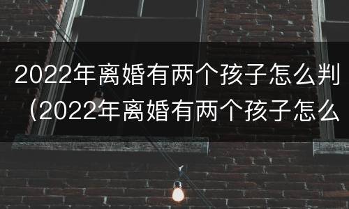 2022年离婚有两个孩子怎么判（2022年离婚有两个孩子怎么判决）