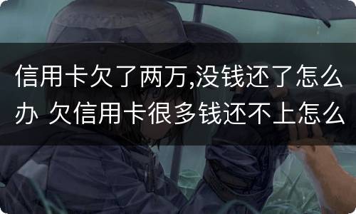 信用卡欠了两万,没钱还了怎么办 欠信用卡很多钱还不上怎么办