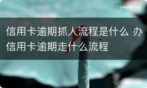 信用卡逾期抓人流程是什么 办信用卡逾期走什么流程