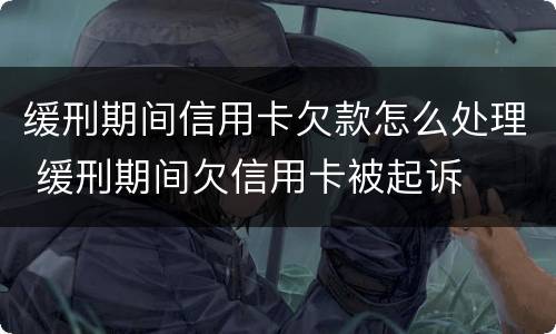 缓刑期间信用卡欠款怎么处理 缓刑期间欠信用卡被起诉