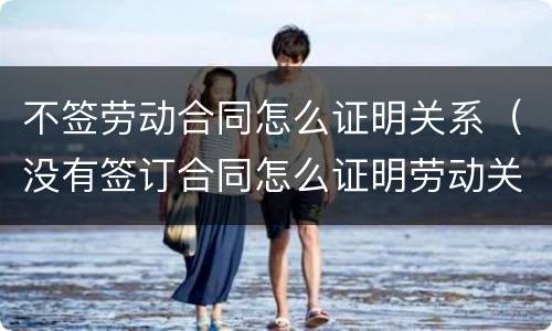不签劳动合同怎么证明关系（没有签订合同怎么证明劳动关系）
