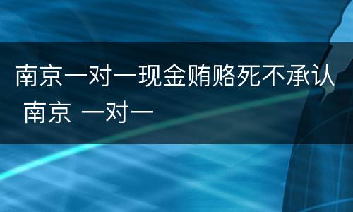 南京一对一现金贿赂死不承认 南京 一对一
