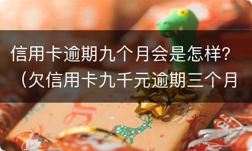 信用卡逾期九个月会是怎样？（欠信用卡九千元逾期三个月后果会怎么样）