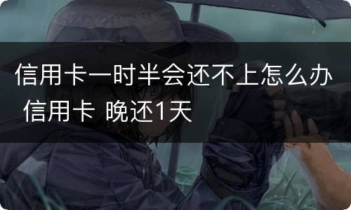 信用卡一时半会还不上怎么办 信用卡 晚还1天