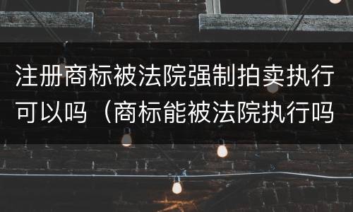 注册商标被法院强制拍卖执行可以吗（商标能被法院执行吗）