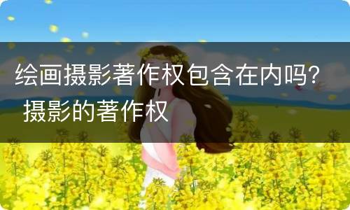 绘画摄影著作权包含在内吗？ 摄影的著作权