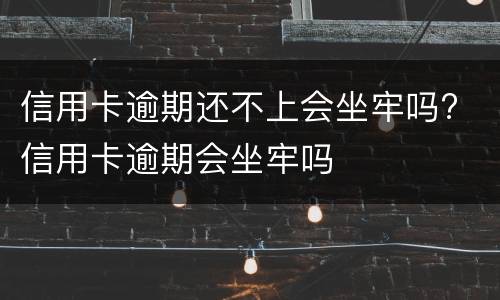 信用卡逾期还不上会坐牢吗? 信用卡逾期会坐牢吗