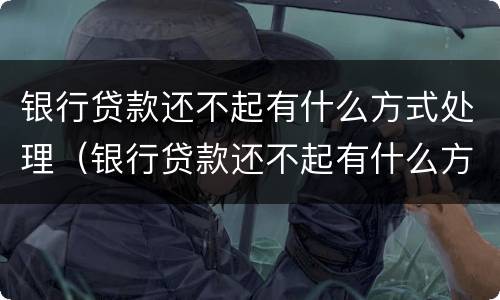 银行贷款还不起有什么方式处理（银行贷款还不起有什么方式处理呢）