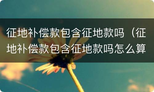 征地补偿款包含征地款吗（征地补偿款包含征地款吗怎么算）