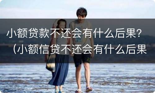 小额贷款不还会有什么后果？（小额信贷不还会有什么后果）