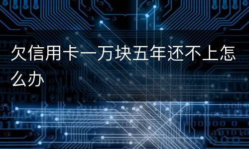 欠信用卡一万块五年还不上怎么办
