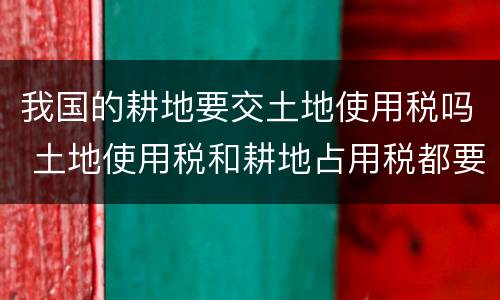 我国的耕地要交土地使用税吗 土地使用税和耕地占用税都要交吗