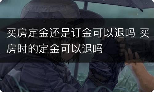 买房定金还是订金可以退吗 买房时的定金可以退吗