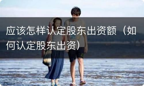 应该怎样认定股东出资额（如何认定股东出资）