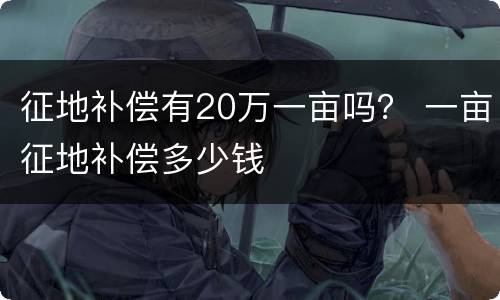 征地补偿有20万一亩吗？ 一亩征地补偿多少钱