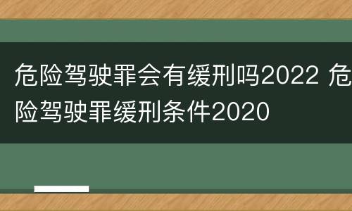 危险驾驶罪会有缓刑吗2022 危险驾驶罪缓刑条件2020