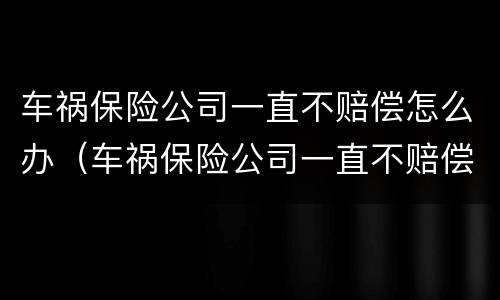 车祸保险公司一直不赔偿怎么办（车祸保险公司一直不赔偿怎么办理）