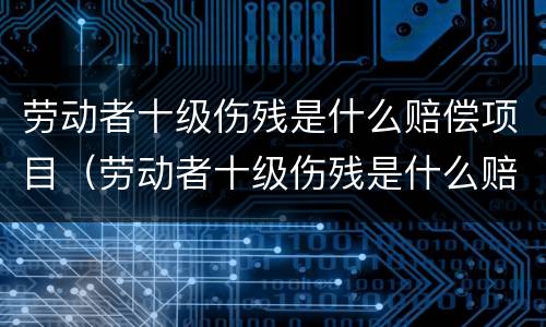 劳动者十级伤残是什么赔偿项目（劳动者十级伤残是什么赔偿项目啊）