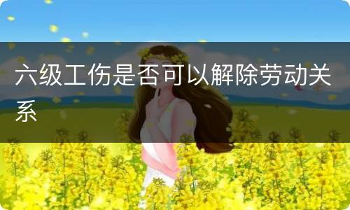 六级工伤是否可以解除劳动关系