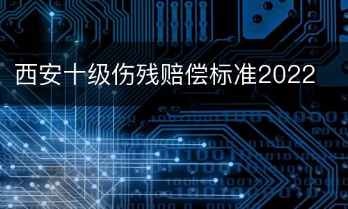西安十级伤残赔偿标准2022