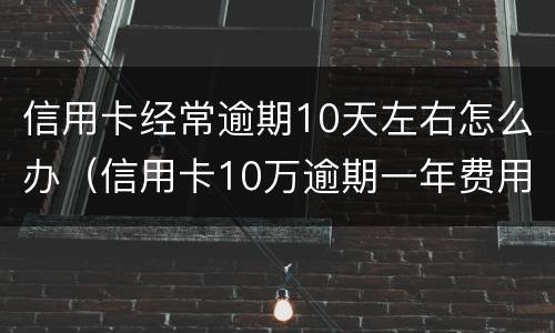 信用卡经常逾期10天左右怎么办（信用卡10万逾期一年费用多少）