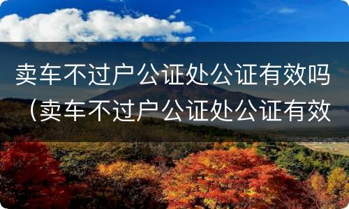 卖车不过户公证处公证有效吗（卖车不过户公证处公证有效吗）