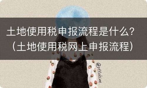 土地使用税申报流程是什么？（土地使用税网上申报流程）