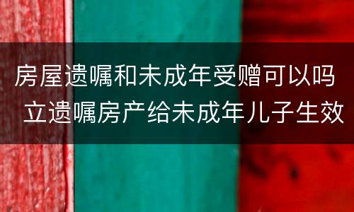 房屋遗嘱和未成年受赠可以吗 立遗嘱房产给未成年儿子生效吗