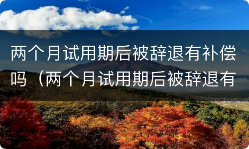 两个月试用期后被辞退有补偿吗（两个月试用期后被辞退有补偿吗）