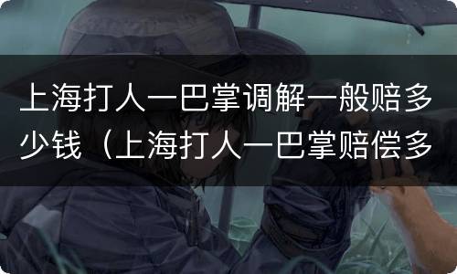 上海打人一巴掌调解一般赔多少钱（上海打人一巴掌赔偿多少钱）