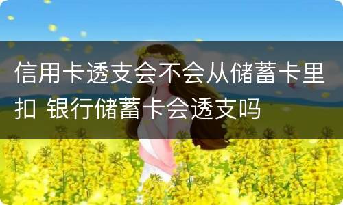 信用卡透支会不会从储蓄卡里扣 银行储蓄卡会透支吗