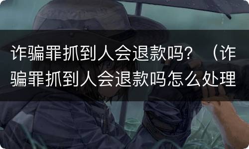 诈骗罪抓到人会退款吗？（诈骗罪抓到人会退款吗怎么处理）