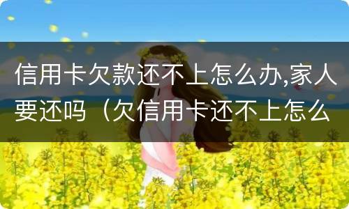 信用卡欠款还不上怎么办,家人要还吗（欠信用卡还不上怎么办对家人有害吗）