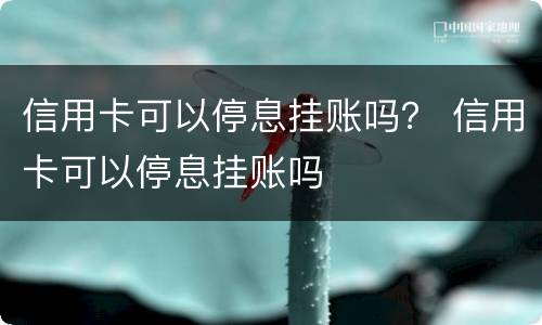 信用卡可以停息挂账吗？ 信用卡可以停息挂账吗