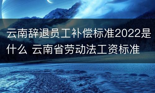 云南辞退员工补偿标准2022是什么 云南省劳动法工资标准